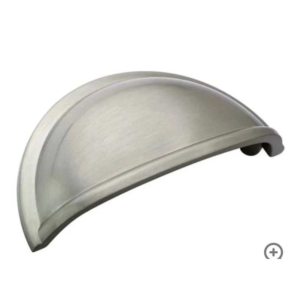 3in Center Cup Cabinet Pull Satin Nickel 10 Pack